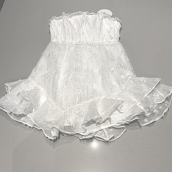 SELFIE LESLIE, crisp white, party dress, XS - Picture 4 of 7